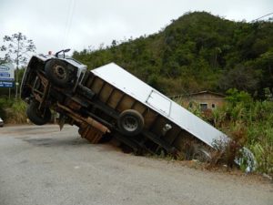 toppled truck