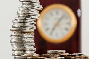 clock and coins 