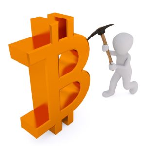 man mining for bitcoin