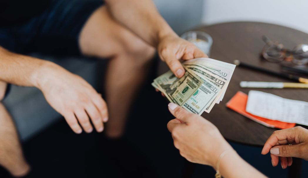 receiving money